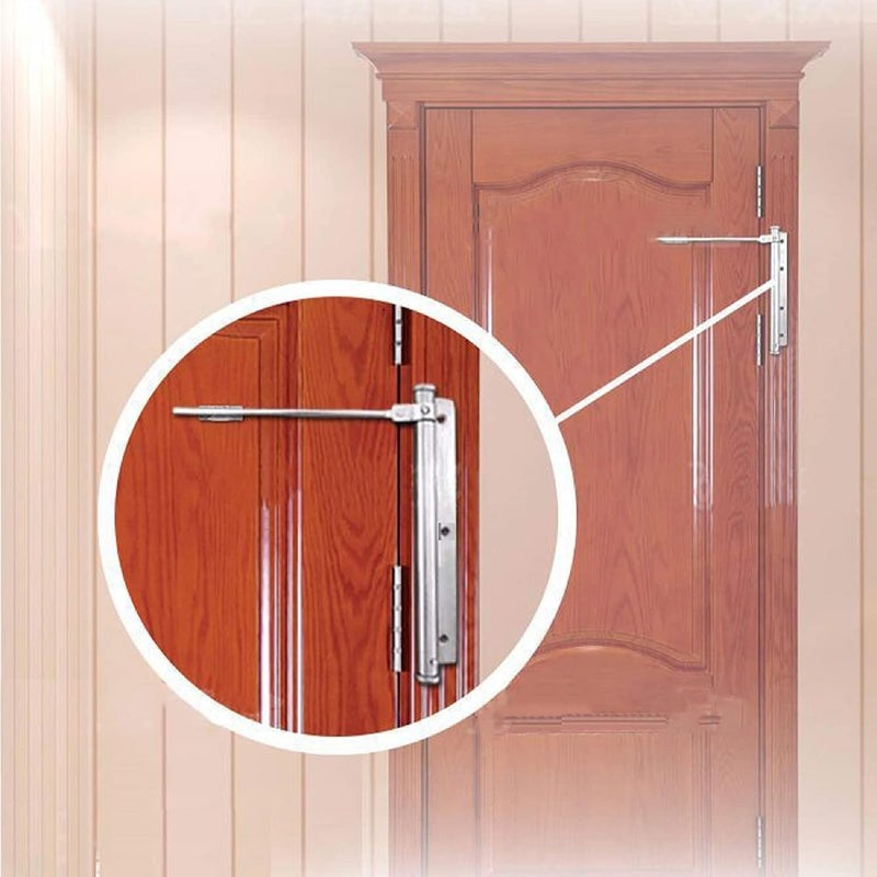 Drofail Spring Load Door Closer Hinge Adjustable Metal Door Closer Slowly Closes for Garden Gates Wooden for Home Office Bedroom Steel - Image 5
