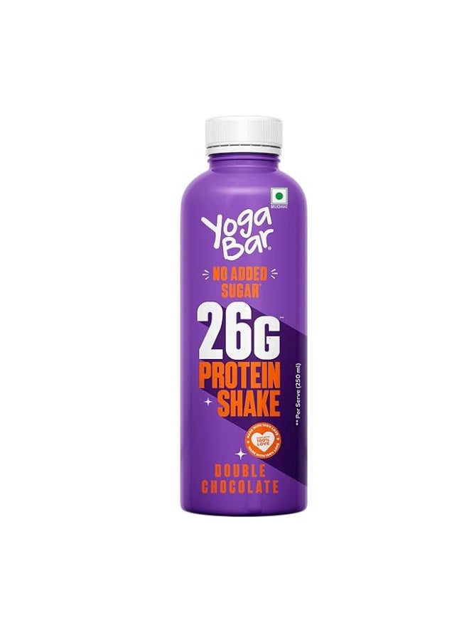 Yogabar Protein Shake, Double Chocolate, with 26g Protein, No Added Sugar, Pack of 6 (250ml) with Free Whey Protein 25g Sachet - Image 3