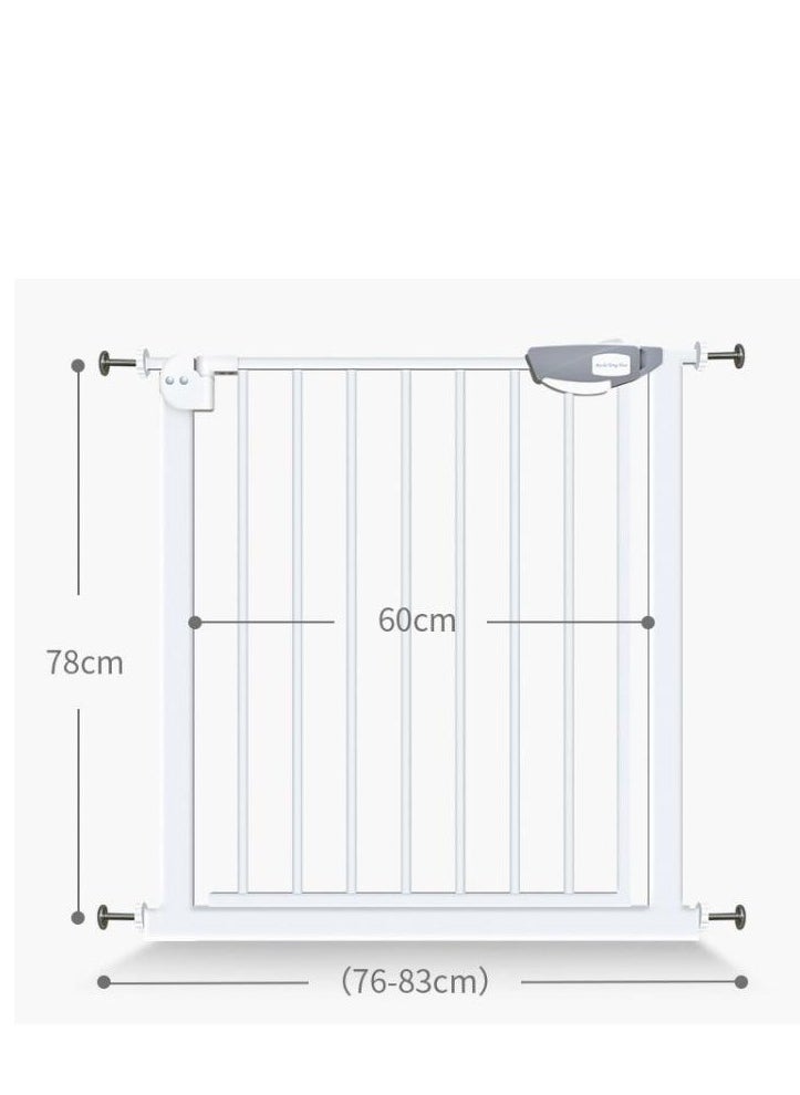 Golden 76-83cm Auto Close Baby Safety Gate, Extra Tall & Wide Child Pet Dog Gate with One Touch Release Safety Lock, Baby Gate for House, Doorway & Staircases| Indoor Safety Gate for Baby Kids (White)  - Image 2