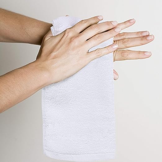 12 x 12 Inches White Wash Cloths Bulk 12 Pack Face Cloths Hand Towels for Bathroom Cotton Washcloths Set Soft Cleaning Rags for Bath Body Spa Gym Kitchen Dish  - Image 5