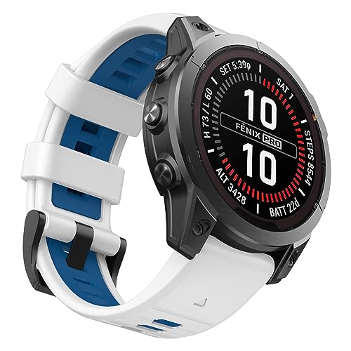 OVERSTEP Compatible with Fenix 7X Bands, 26mm Width Soft Silicone Replacement Strap for Fenix 7X Pro/Fenix 6X/ Fenix 5X/ Fenix 3 Smartwatch - Image 2