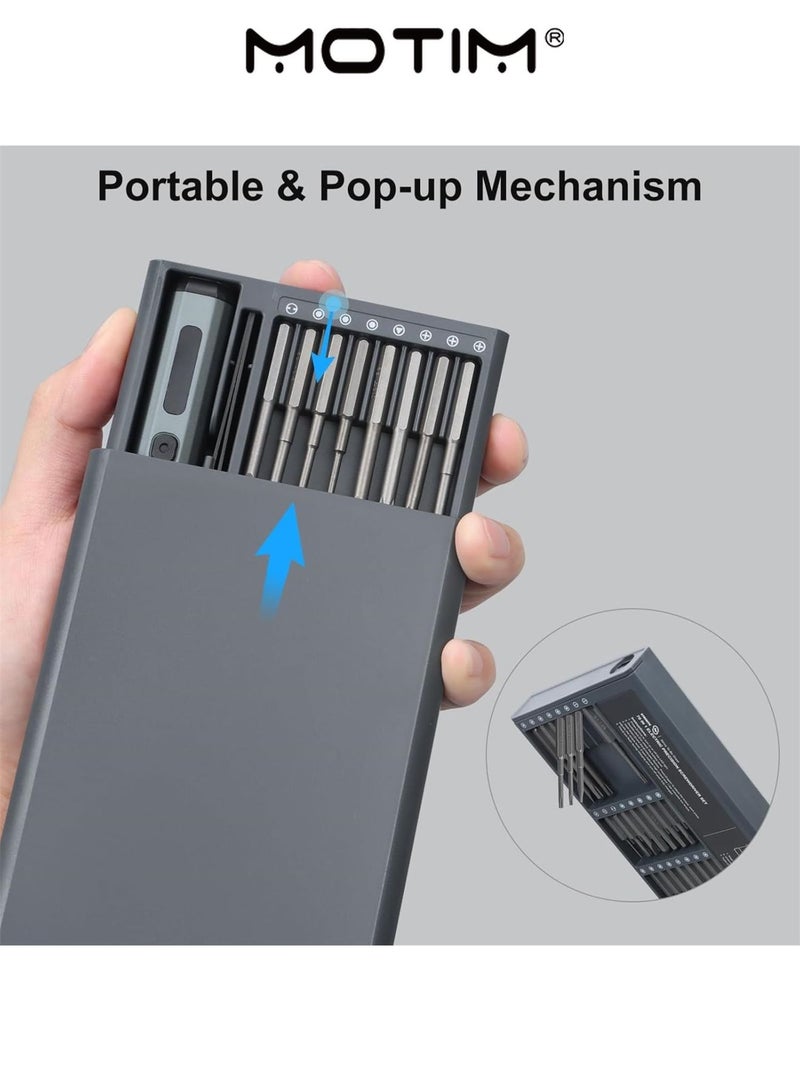 Motim 68 in 1 Electric Screwdriver Set Mini Electric Screwdriver Repair tool Kit with 64 Magnetic Multi-Bits Cordless Hand tools Kit for Mobile Phones Cameras Laptops Watches - Image 4