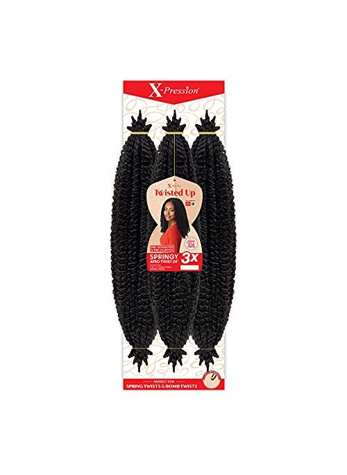 x-pression - Outre Crochet Braids X-Pression Twisted Up 3X Springy Afro Twist 24" (1-pack, 2) - Image 1