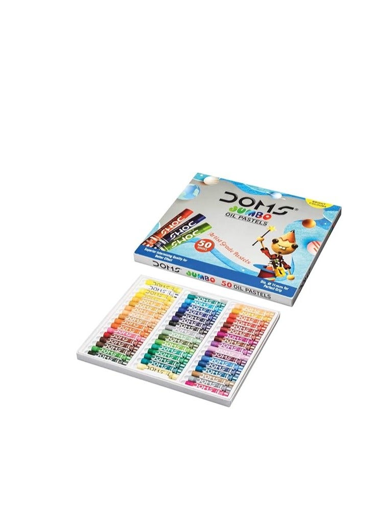دومس ألوان الباستيل الزيتية الكبيرة من دومز - 50 ظلًا مع مكشطة، لون للفنون والحرف اليدوية
