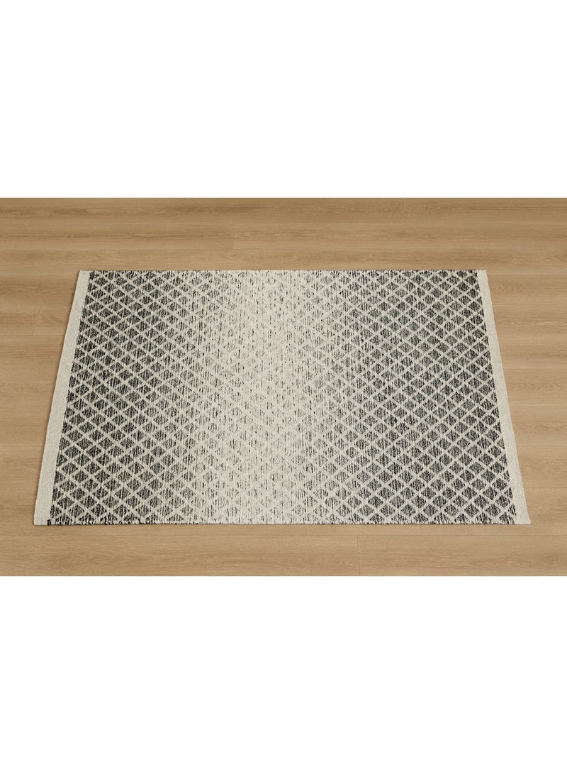 Handmade Indian rug, 100% cotton – elegant geometric design - Image 2