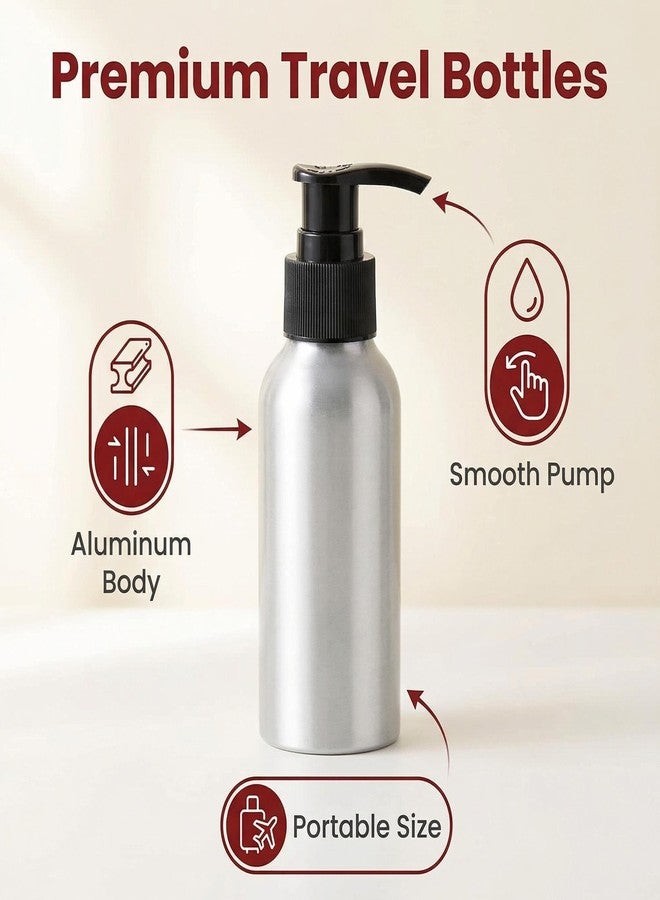 ericotry 3 Pcs 250ml 8.5oz Stainless Steel Pump Bottle Dispenser Leak Proof Refillable Lotion Soap Shampoo Dispenser Cosmetic Containers Jar Kitchen Bathroom Shower Containers for Kitchen Bathroom(Silver) - Image 4