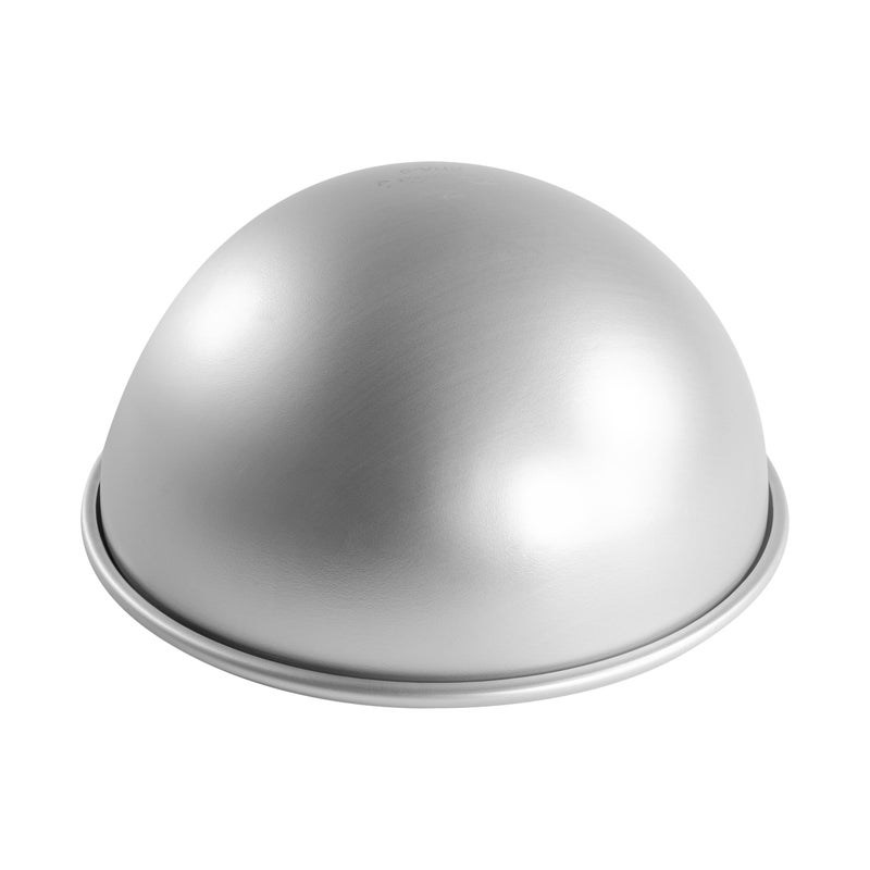 Fat Daddio's PHA-9 Anodized Aluminum Hemisphere Pan, 9 x 4 Inch, Silver - Image 1