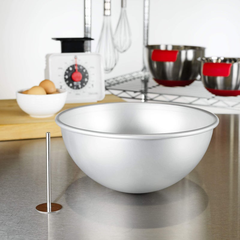 Fat Daddio's PHA-9 Anodized Aluminum Hemisphere Pan, 9 x 4 Inch, Silver - Image 4