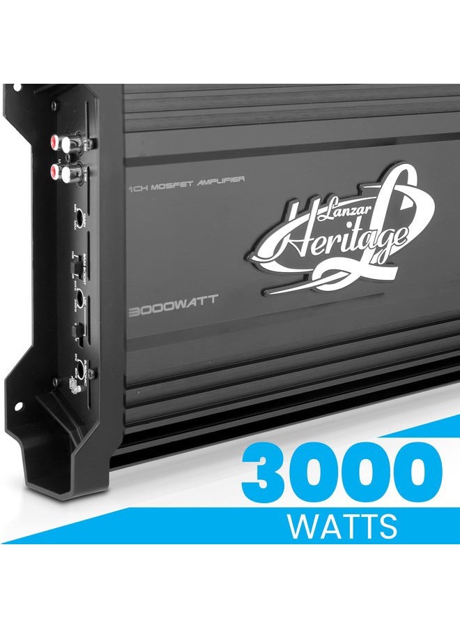 Lanzar 1 Channel Car Audio Amplifier, Monoblock, 3,000 Watt Peak, 2 Ohm, MOSFET, Nickel Plated RCA Input, Bass Boost Circuit, Electronic Crossover Network, Power Protection LEDs - HTG157 - Image 5