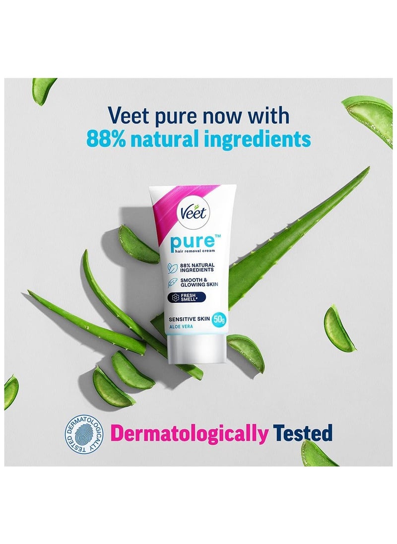 Veet Veet Pure Hair Removal Cream for Women For Sensitive Skin - 50g  - Image 2