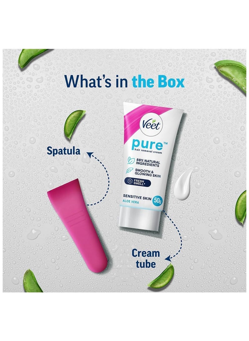 Veet Veet Pure Hair Removal Cream for Women For Sensitive Skin - 50g  - Image 3