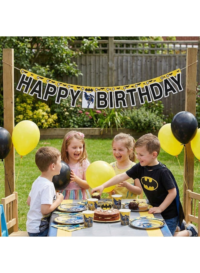 Ciao Batman Happy Birthday Garland 210 cm – Superhero Party Banner with Iconic Bat Symbol - Image 3