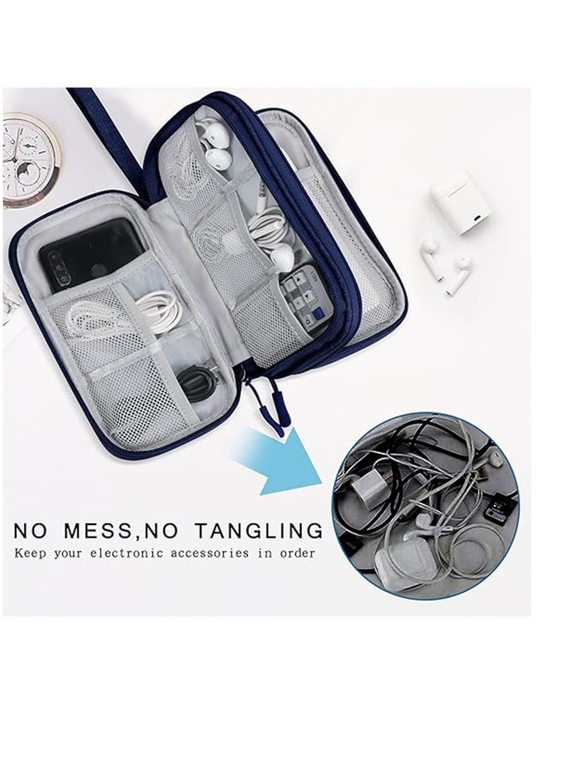 Electronics Accessories Organizer Bag, Travel Cable Organisers All in One Storage Bag, Waterproof Accessories Carry Bag for USB Data Cable,Earphone Wire,Power Bank  - Image 2