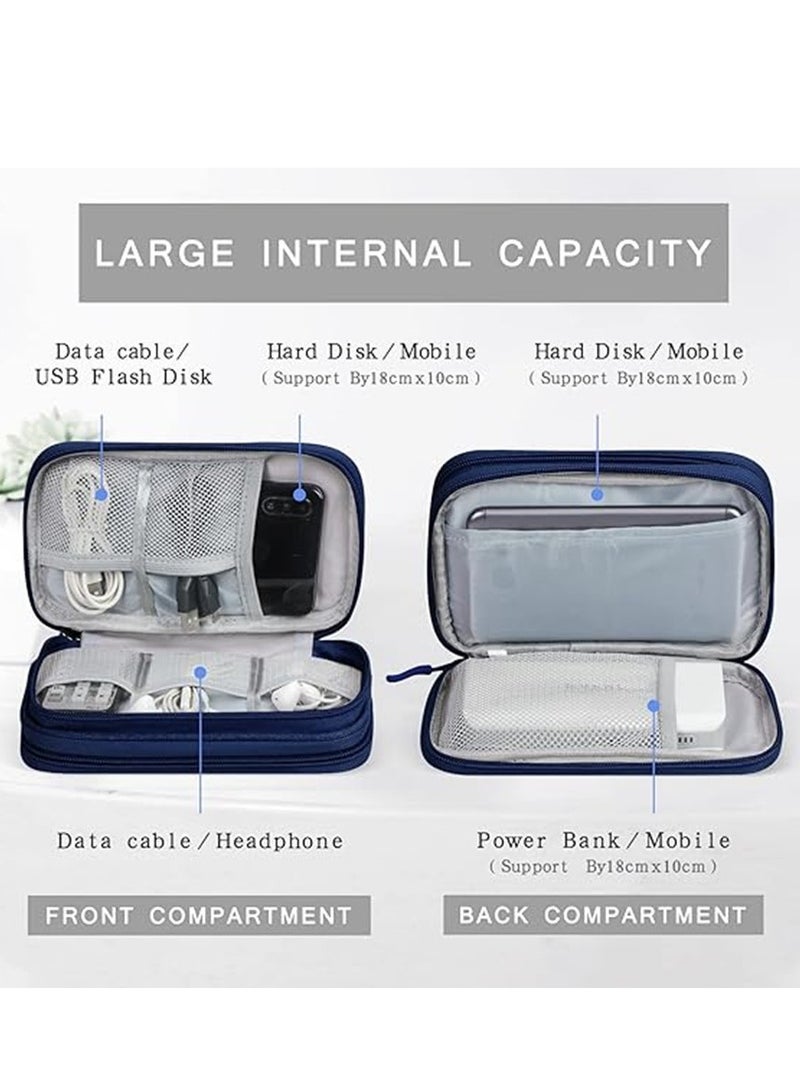 Electronics Accessories Organizer Bag, Travel Cable Organisers All in One Storage Bag, Waterproof Accessories Carry Bag for USB Data Cable,Earphone Wire,Power Bank  - Image 5