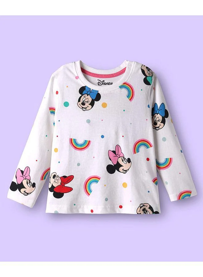 Babyhug Disney Babyhug Disney Single Jersey T-Shirts with Minnie Mouse Graphic (Pack of 3) - Yellow, White, and Blue
