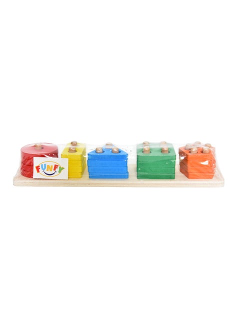 Wooden Number & Shape Stacking Blocks | Montessori Sorting & Stacking Toys | Color Recognition & Shape Sorter Gift for Toddlers