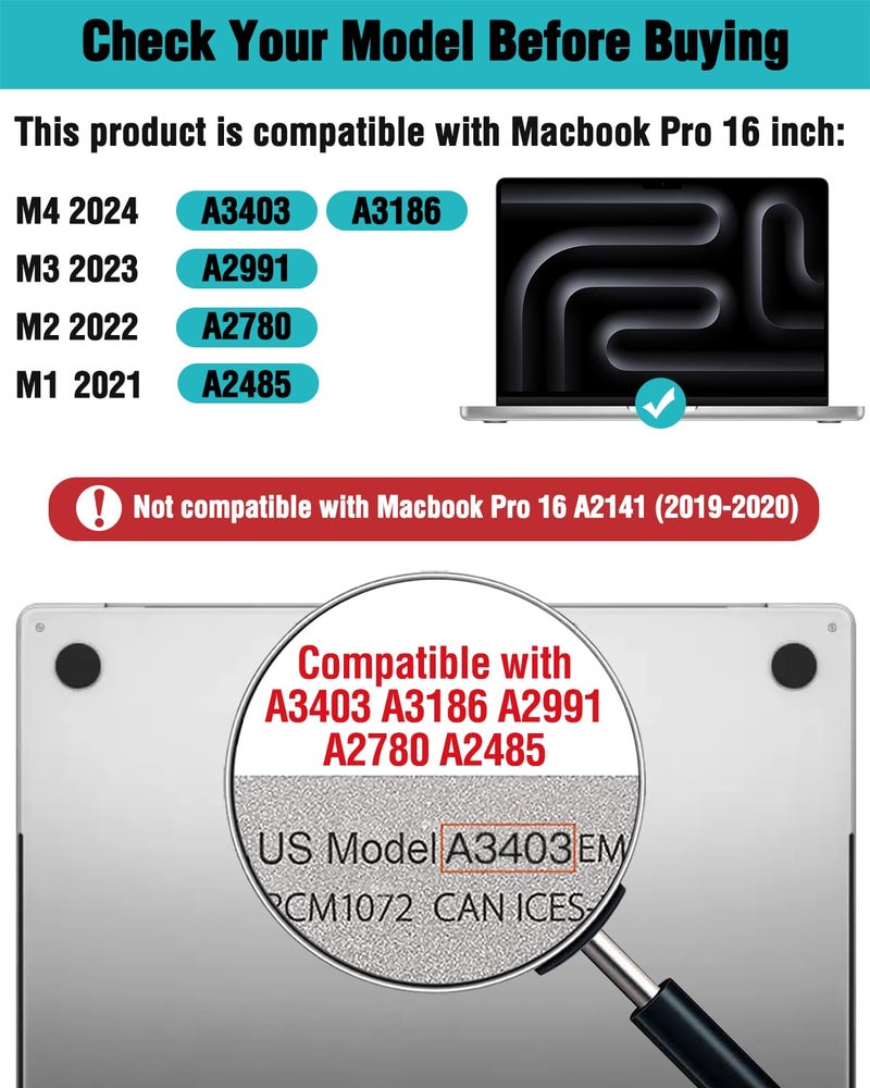 FFORITO F FORITO Magnetic Anti Blue Light Screen Protector Compatible with MacBook Pro 16 inch(2021-2024, M4, M3, M2, M1), Bubble-Free Install, Removable & Reusable Anti Glare Matte Laptop Screen Shield - Image 3