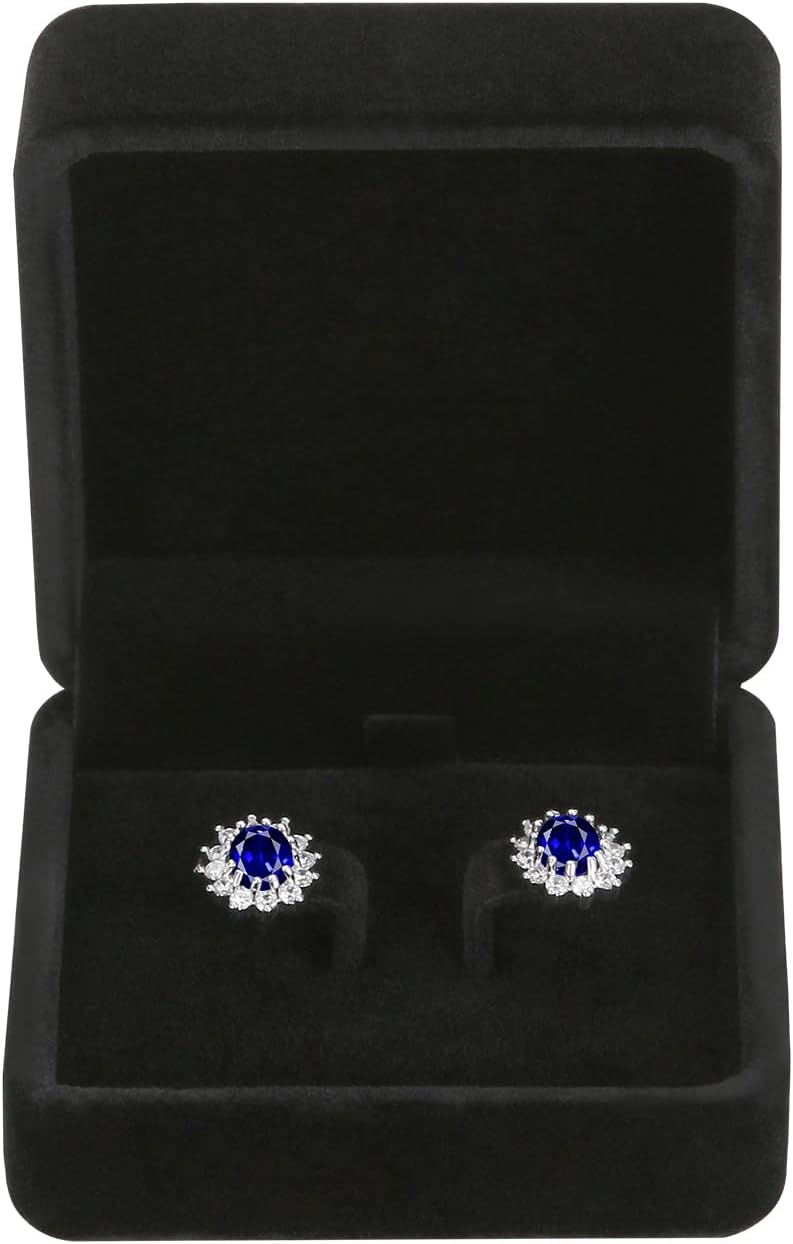 LETURE 6 Pieces Velvet Jewelry Gift Boxes for Necklace Pendant Bracelet Ring Earring, Jewelry Storage Display Case for Christmas Wedding Engagement Birthday Anniversary (Earring Box -6PCS) - Image 5