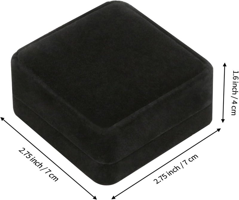 LETURE 6 Pieces Velvet Jewelry Gift Boxes for Necklace Pendant Bracelet Ring Earring, Jewelry Storage Display Case for Christmas Wedding Engagement Birthday Anniversary (Earring Box -6PCS) - Image 2