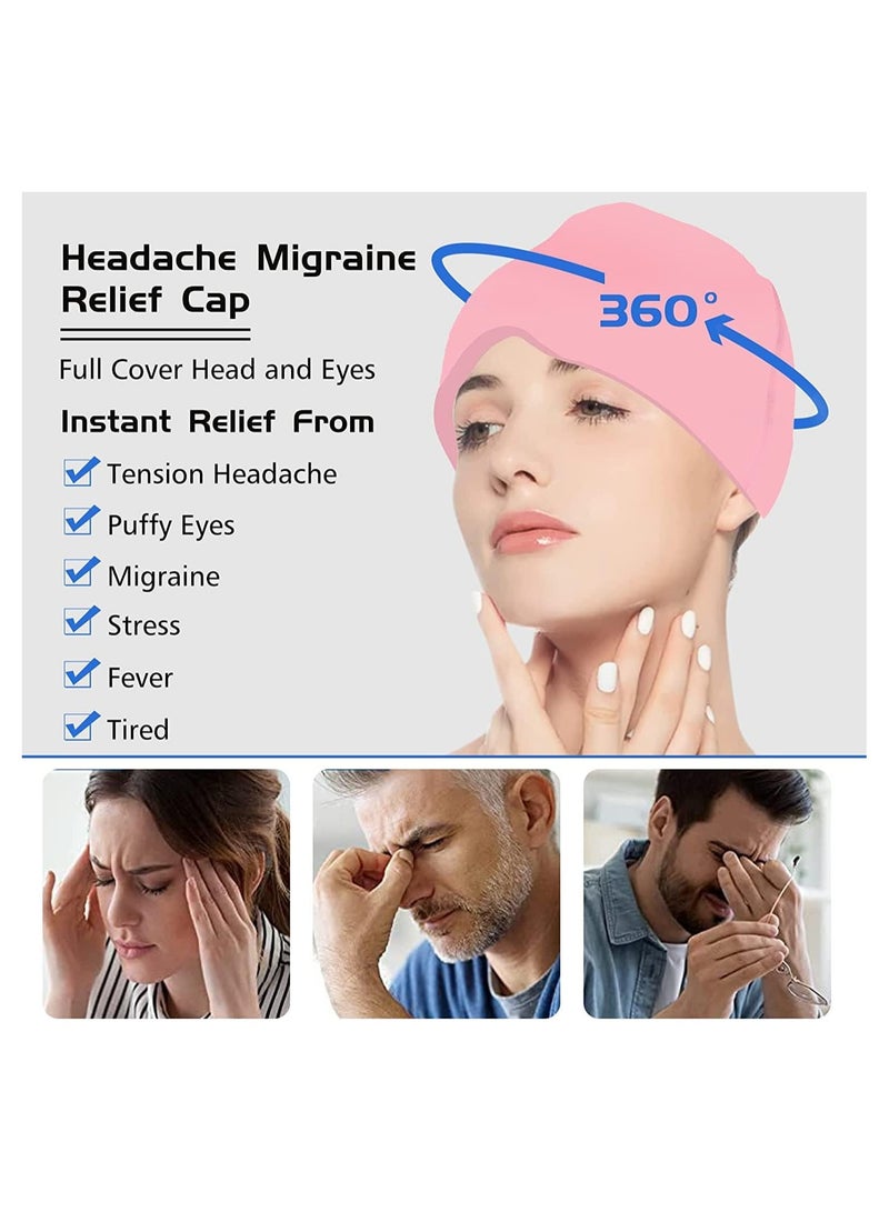 Headache and Migraine Relief Cap - Ice Mask or Hat for Migraines Tension Relief Dark and Cool Cap - Image 5