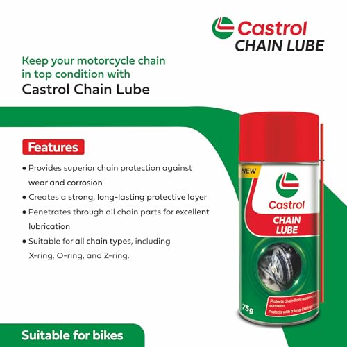 Castrol Chain Lube for Bikes (105ML) | Ultimate Protection Against Wear & Corrosion | Smooth & Long-Lasting Lubrication | Weather-Proof Performance | Compatible with All Chain Types - Image 3