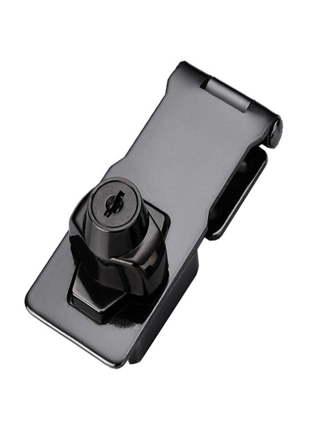 dingchi WANLIAN Keyed Hasp Locks Twist Knob Keyed Locking Hasp for Small Doors, Cabinets and More,Chrome Plated Hasp Lock Catch Latch Safety Lock - Image 4