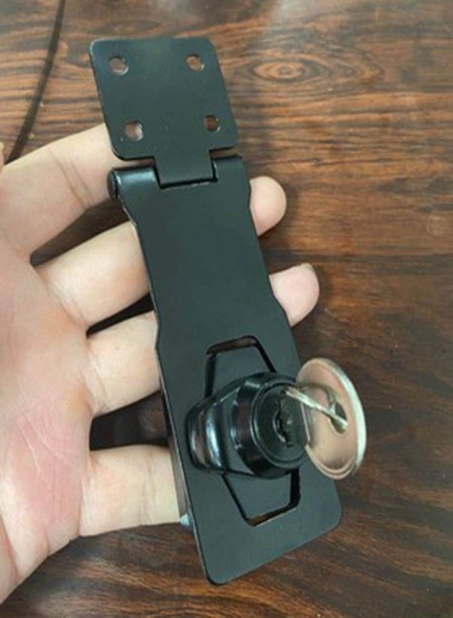 dingchi WANLIAN Keyed Hasp Locks Twist Knob Keyed Locking Hasp for Small Doors, Cabinets and More,Chrome Plated Hasp Lock Catch Latch Safety Lock - Image 3