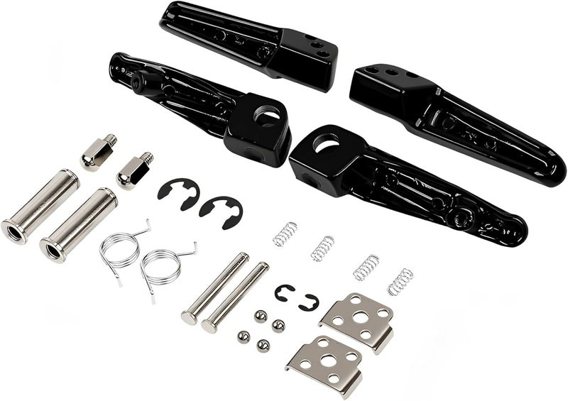 TCMI Motorcycle Footpeg Front and Rear Footrest Foot Pegs Fits for Kawasaki ZX6R 2003-2011, Z750 Z1000 2007-2012, ZX14 2006-2013, ZZR1200 2000-2006, ZX-10R 2004-2012, ZX-9R 1998-2003 (black) - Image 5