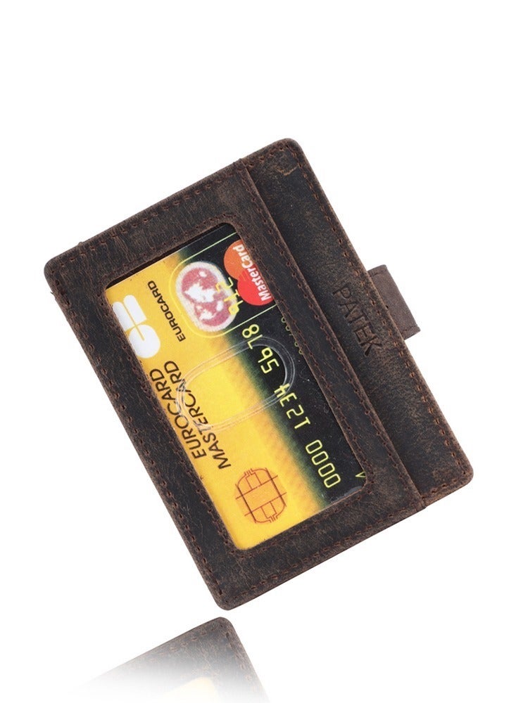 بديك محفظة رجالية من الجلد الطبيعي من باتيك WA04 مع حماية RFID باللون البني - Image 3