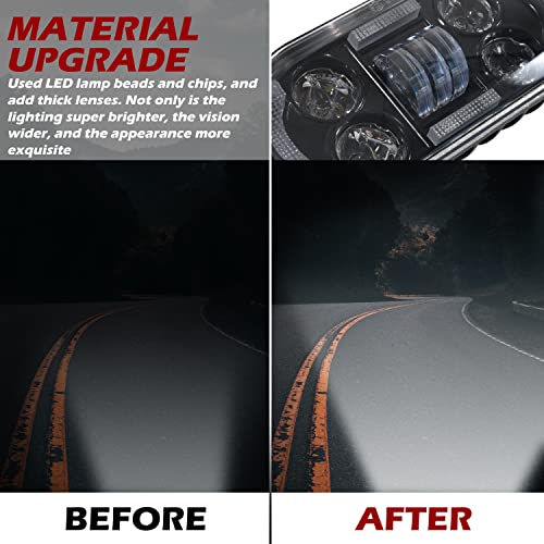 VEISUTOR مصباح أمامي LED محدث لدرّاجة هارلي سبورتستر S 1250 21-23، مصابيح أمامية مع شعاع عالي ومنخفض وإشارة انعطاف برتقالية لدرّاجة هارلي سبورتستر S 1250 RH1250S 2021-2023 ملحقات - Image 4