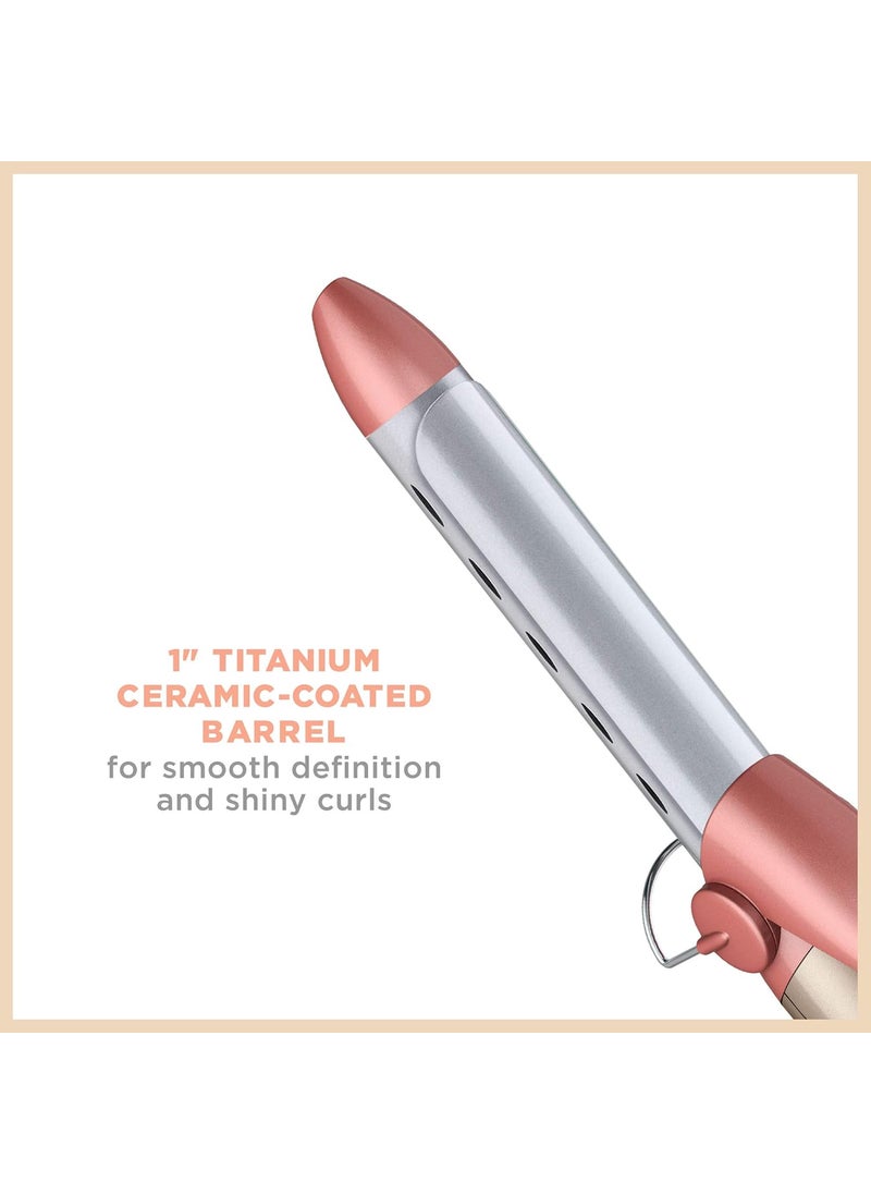 CONAIR INFINITIPRO BY CONAIR Frizz Free 1inch Titanium Ceramic Curling Iron 1inch barrel produces classic curls  for use on short medium and long hair  - Image 2