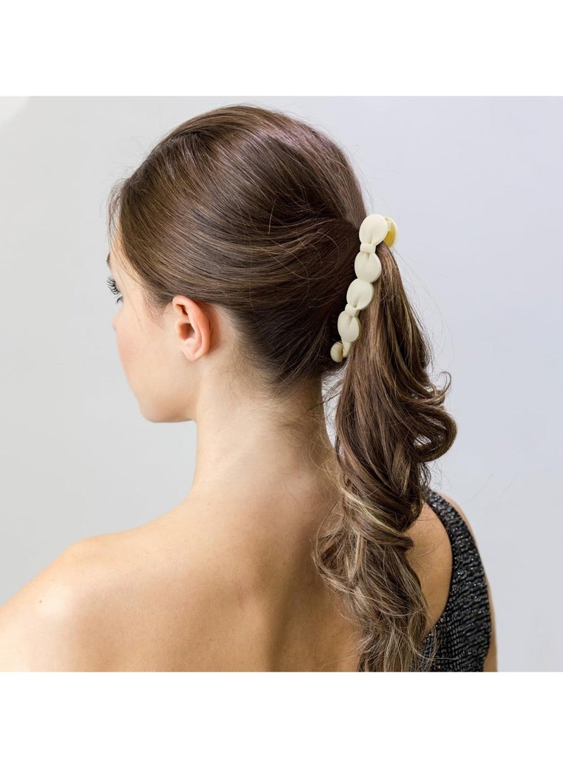 XiuWoo 6 Pcs Bow Claw Banana Clips Hair, Matte Strong Hold Ponytail Bun Holder, Hair Jaw Barrettes Styling Accessories for Women Girls - Image 3