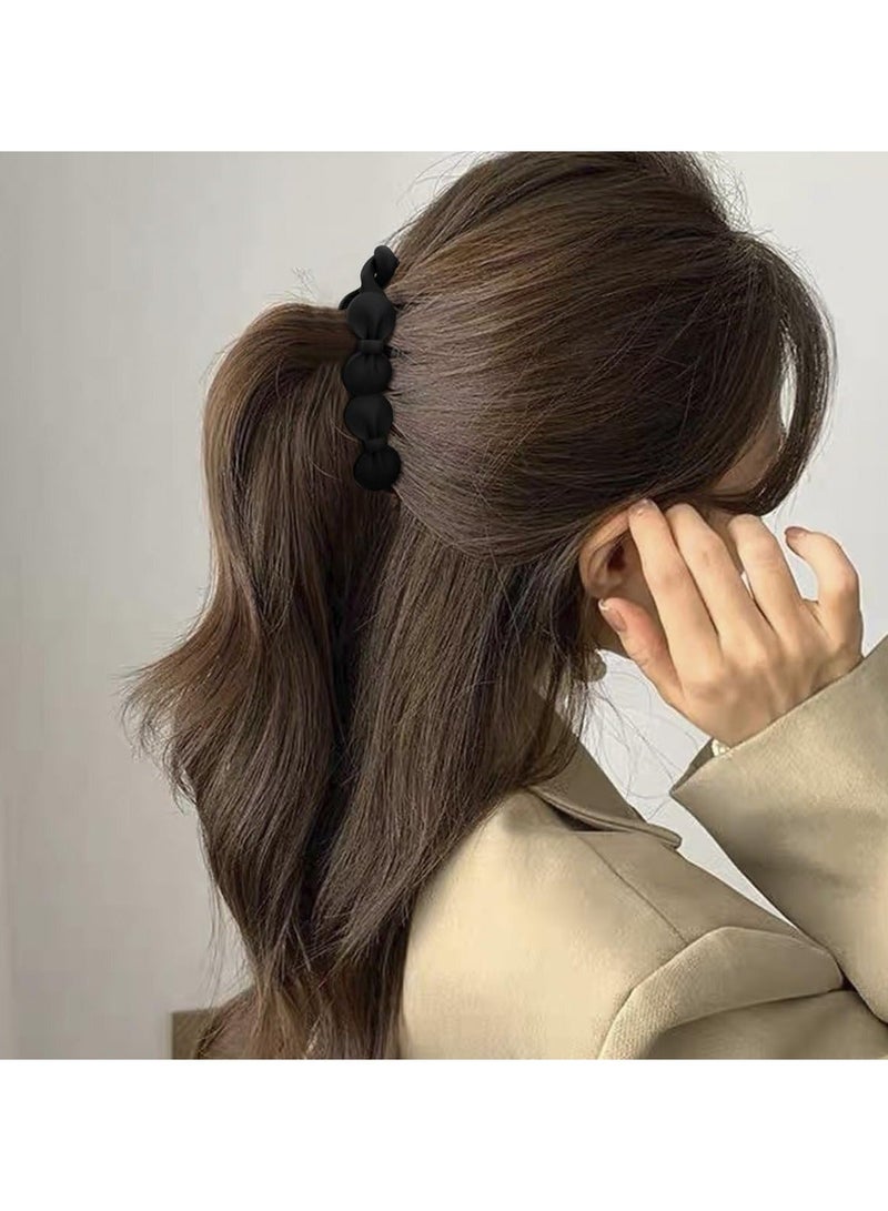XiuWoo 6 Pcs Bow Claw Banana Clips Hair, Matte Strong Hold Ponytail Bun Holder, Hair Jaw Barrettes Styling Accessories for Women Girls - Image 2