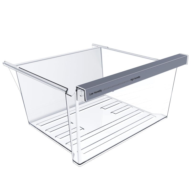 S-Union UPGRADED W11162443 Refrigerator Crisper Drawer Compatible with Whirlpool Crisper Drawer W11046494 Whirlpool Fridge Drawer Parts W10899435 WRS555SIHZ WRS325SDHZ WRS315SDHZ Maytag Refrigerator Drawer - Image 1