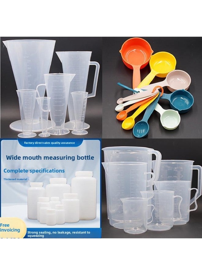 Plastic Measuring Cup Kidsren's Experiment Measuring Cup Dropper Set Liquid Measuring Cup Kindergarten Science Area Tool Materials-Specifications:Measuring Instrument Set (tapered Bottle) (five-piec  - Image 2