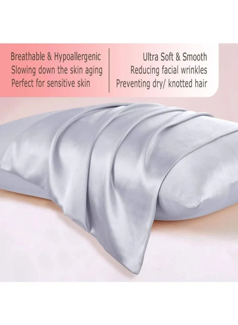 SMILEE 100% Pure Mulberry Queen Pillowcase 2-Piece - Image 4