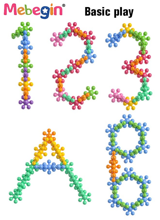 600 PCS Colorful Building Blocks STEM Toys with Storage Box, Interlocking Plastic Building Sets, Creative 3D Puzzle Building Set, Versatile Open-ended Craft Toy, Fun Educational Interlocking Toy