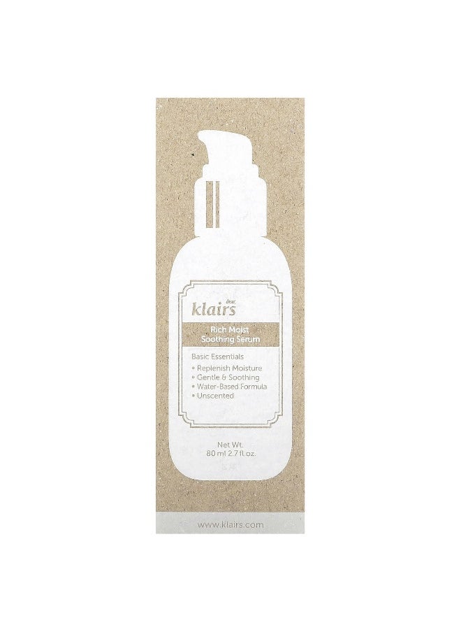 Dear,Klairs Dear, Klairs, Rich Moist Soothing Serum, Unscented, 2.7 fl oz (80 ml)  - Image 2