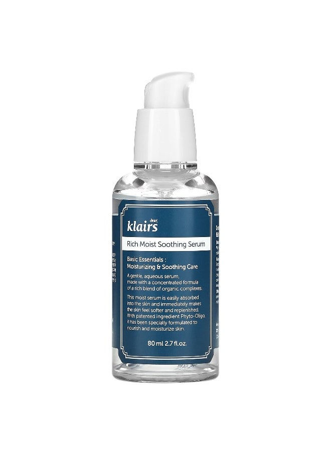 Dear,Klairs Dear, Klairs, Rich Moist Soothing Serum, Unscented, 2.7 fl oz (80 ml)  - Image 1