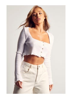 Lettuce Hem Knitted Cardigan