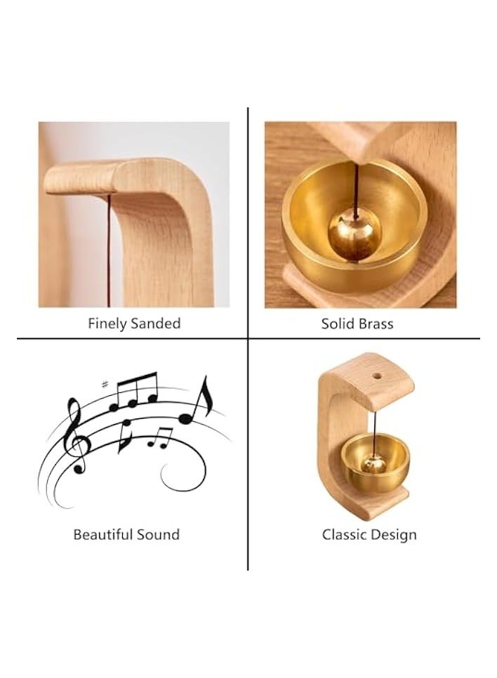 erorex Artisan Shopkeepers Bell Doorbell for Door Opening, Magnetic Wood Wind Chime for Door Garden Restaurant Room - Image 2