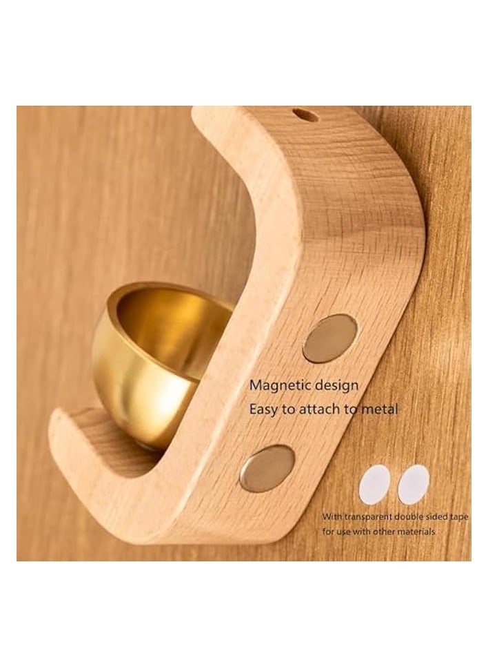 erorex Artisan Shopkeepers Bell Doorbell for Door Opening, Magnetic Wood Wind Chime for Door Garden Restaurant Room - Image 4