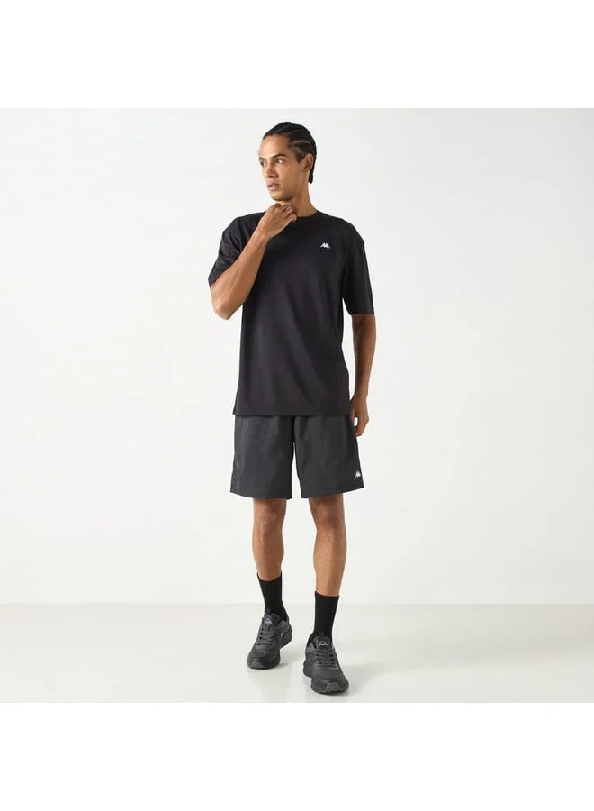 Kappa Kappa Logo Print Shorts with Elasticated Waistband and Pockets