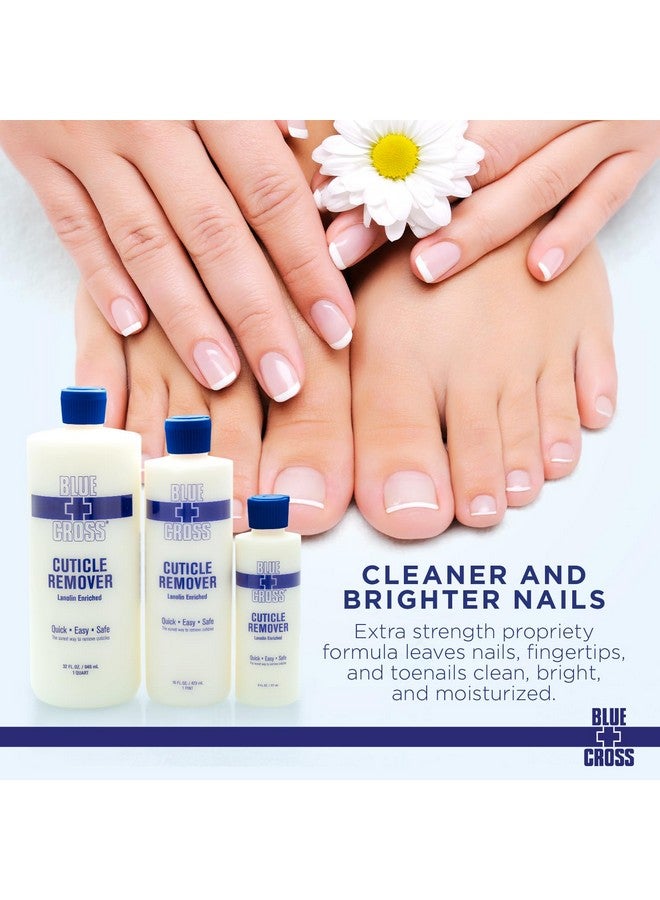 Blue Cross Professional Nail Care Hydrating Moisturizing Strengthening Liquid Cuticle Remover Softener With Lanolin For Brittle Nails Hang Nails + Dry Cuticles Made In Usa Pro Size 946Ml 32 Oz - Image 4
