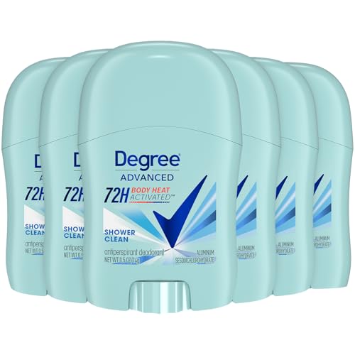 Degree Advanced Antiperspirant Deodorant Shower Clean 6Pack Travel Deodorant for Women 72H Protection 05 Oz Ea - Image 1