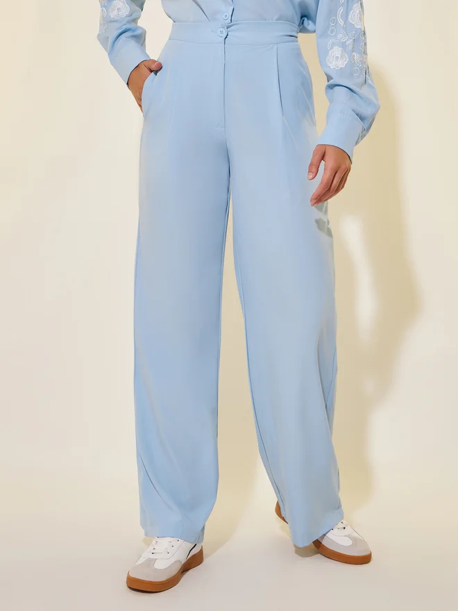 Take Two Take Two Embroidered Detail Long Sleeve Shirt and Pants Co-Ords