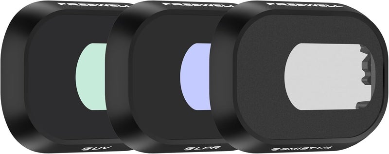 فري ويل طقم فريويل إيفريدي المكون من 3 مرشحات لـ Mini 4 Pro - مرشح UV وSnow Mist 1/4 وتقليل التلوث الضوئي وتقنية GimbalSafe - Image 1