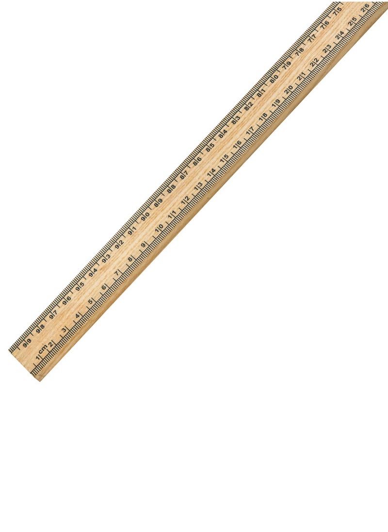 King Mariot 100cm Full Meter Stick Hardwood 100cm Graduated in Centimeters and Millimeters 0.635cm Thickness For Demonstration Education Classroom Resource  - Image 1