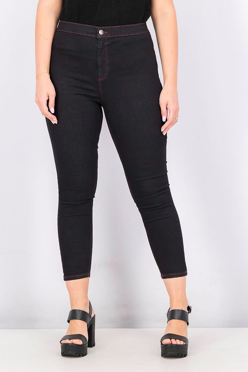 TOPSHOP Women Skinny Fit Pant, Black - Image 1