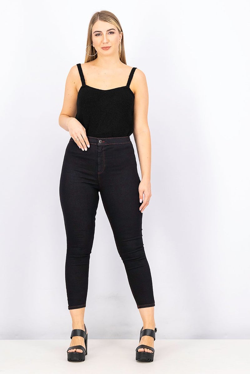 TOPSHOP Women Skinny Fit Pant, Black - Image 3